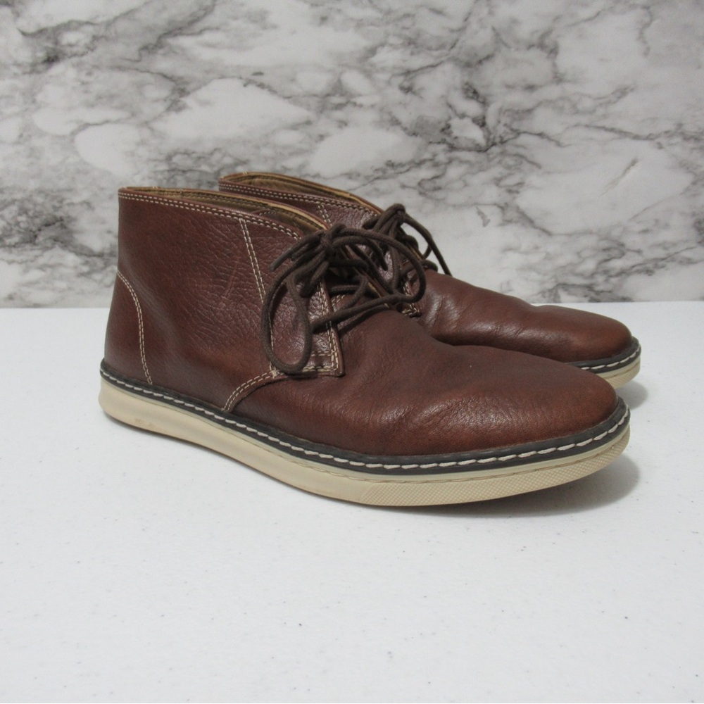 Johnston & Murphy Big Kid Mcguffey Leather Chukka Boots | Brown Size 5